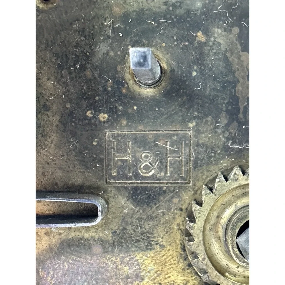 Antique French Carriage Alarm‎ Clock Box Key H&H France Beveled NOT  WORKING